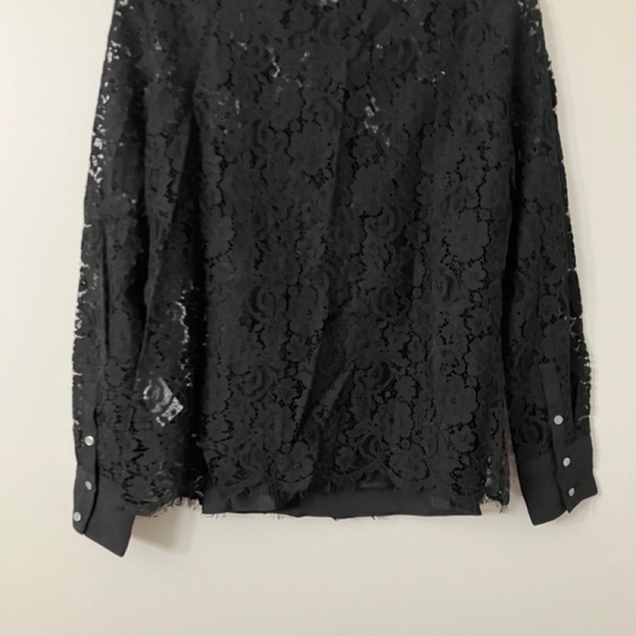 J. Crew Button-up Lace Top in Black, sz 4 - Picture 5 of 9